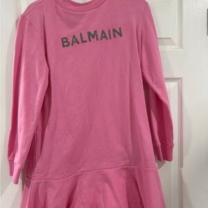 Balmain Pink Logo Dress